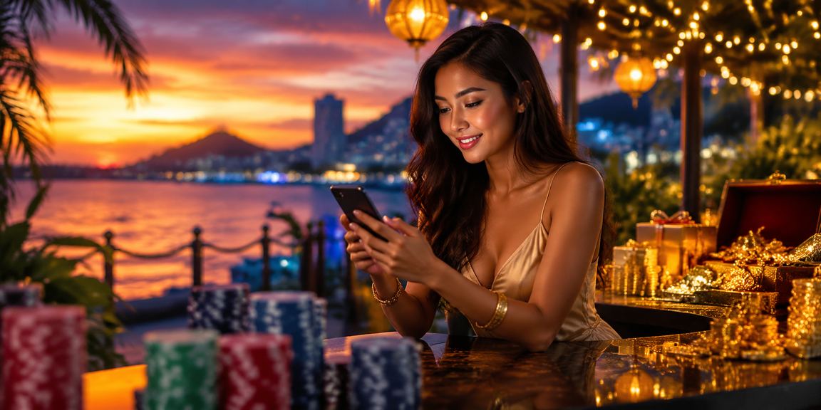 Antara muka kasino mudah alih sp3k di Kota Kinabalu dengan paparan permainan meja yang responsif pada skrin telefon