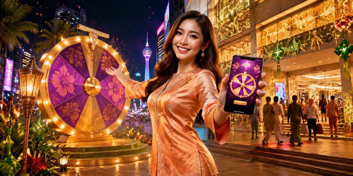 Suasana cabutan bertuah Hari Raya di Kuala Lumpur dengan suasana perayaan yang meriah dan penuh warna